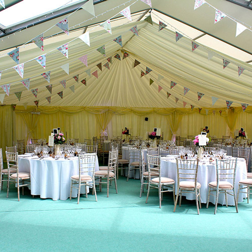 Beautifully styled wedding marquee from Lulu's Marquee